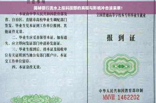 揭秘银行流水上报科技部的真相与影响冲击波来袭！