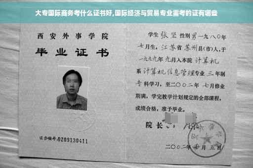 大专国际商务考什么证书好,国际经济与贸易专业需考的证有哪些