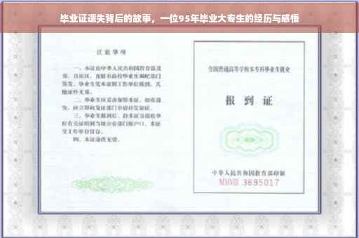 毕业证遗失背后的故事，一位95年毕业大专生的经历与感悟