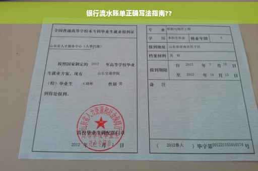 银行流水账单正确写法指南??