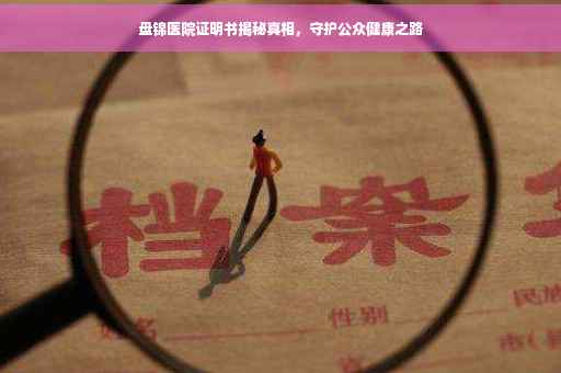 盘锦医院证明书揭秘真相，守护公众健康之路