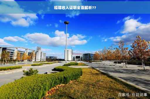 福建收入证明全面解析??