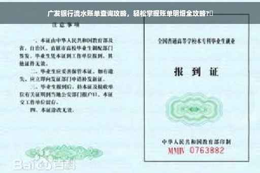 广发银行流水账单查询攻略，轻松掌握账单明细全攻略?✨
