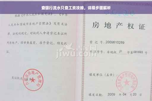 查银行流水只查工资攻略，详细步骤解析