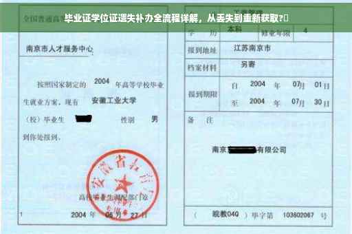 毕业证学位证遗失补办全流程详解，从丢失到重新获取?✨
