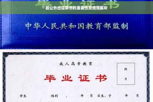 因公外出证明书的重要性及应用解析