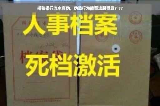 揭秘银行流水真伪，伪造行为能否逃脱察觉？??