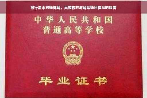 银行流水对账详解，高效核对与解读账目信息的指南