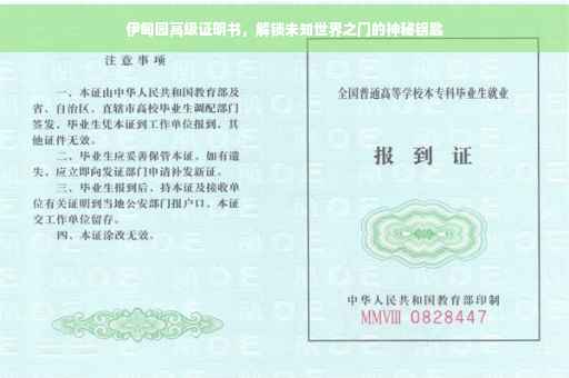 伊甸园高级证明书，解锁未知世界之门的神秘钥匙