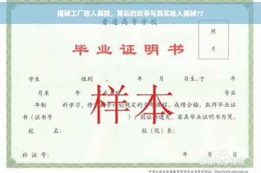 揭秘工厂收入真相，背后的故事与真实收入揭秘??