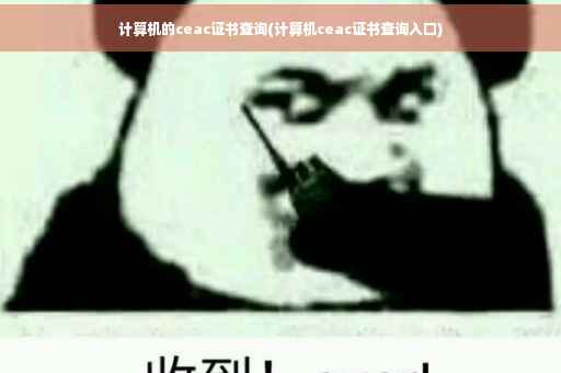 计算机的ceac证书查询(计算机ceac证书查询入口)