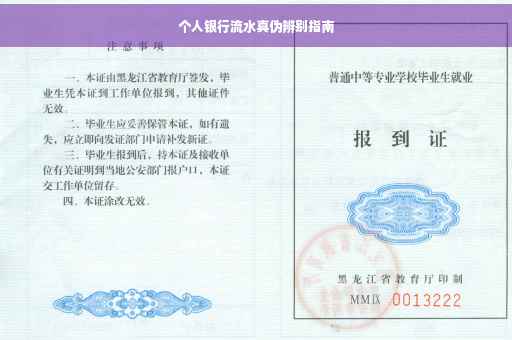 个人银行流水真伪辨别指南