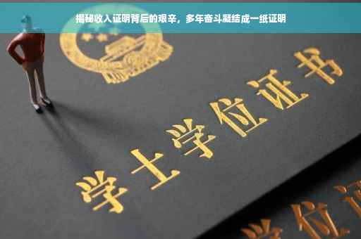 揭秘收入证明背后的艰辛，多年奋斗凝结成一纸证明