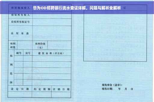 华为OD招聘银行流水查证详解，问题与解析全解析