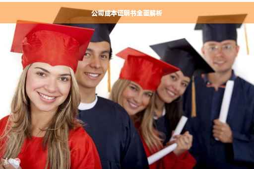 公司成本证明书全面解析
