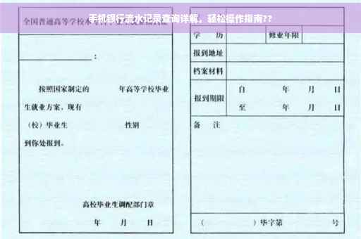 手机银行流水记录查询详解，轻松操作指南??