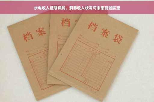 水电收入证明详解，洞悉收入状况与未来前景展望