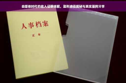 自媒体时代的收入证明详解，盈利途径揭秘与真实案例分享
