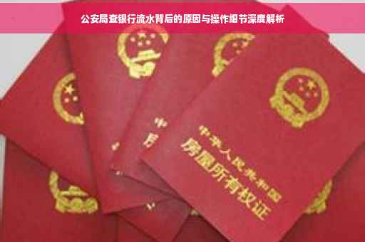 公安局查银行流水背后的原因与操作细节深度解析