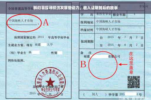 秭归县探寻经济发展新动力，收入证明背后的故事
