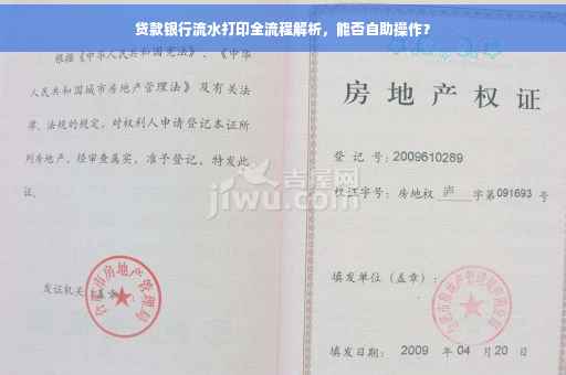 贷款银行流水打印全流程解析，能否自助操作？