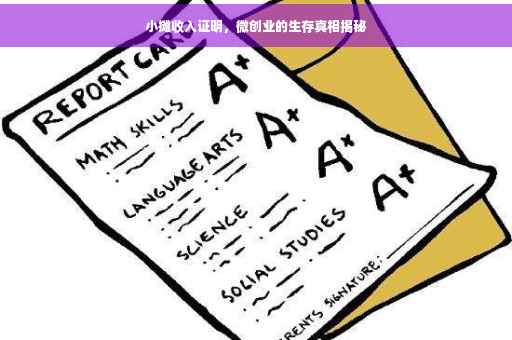 小摊收入证明，微创业的生存真相揭秘