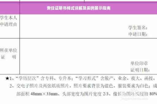 责任证明书格式详解及实例展示指南