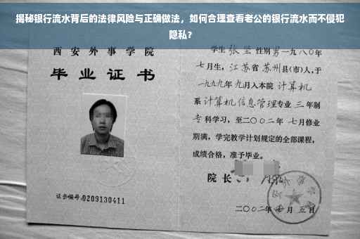 揭秘银行流水背后的法律风险与正确做法，如何合理查看老公的银行流水而不侵犯隐私？
