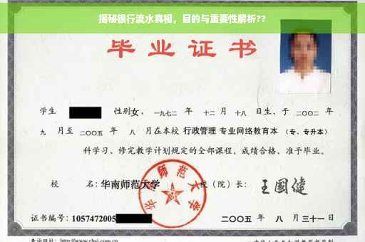 揭秘银行流水真相，目的与重要性解析??
