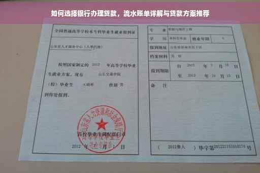如何选择银行办理贷款，流水账单详解与贷款方案推荐