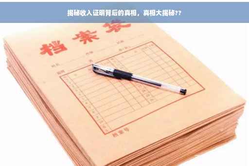 揭秘收入证明背后的真相，真相大揭秘??