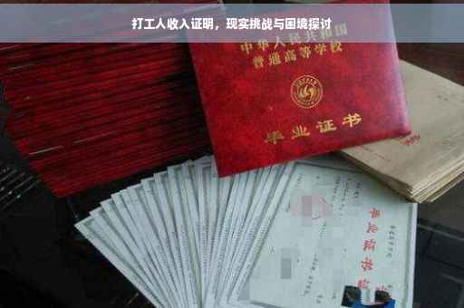 打工人收入证明，现实挑战与困境探讨