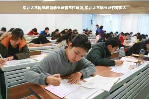 东北大学网络教育毕业证有学位证吗,东北大学毕业证书有多大