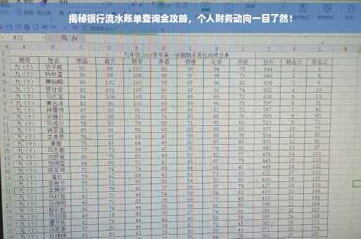 揭秘银行流水账单查询全攻略，个人财务动向一目了然！