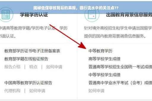 揭秘低保审核背后的真相，银行流水中的关注点??