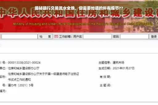 揭秘银行交易流水全貌，你需要知道的所有细节??