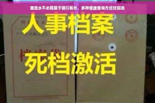 查流水不必局限于银行柜台，多种便捷查询方式任你选