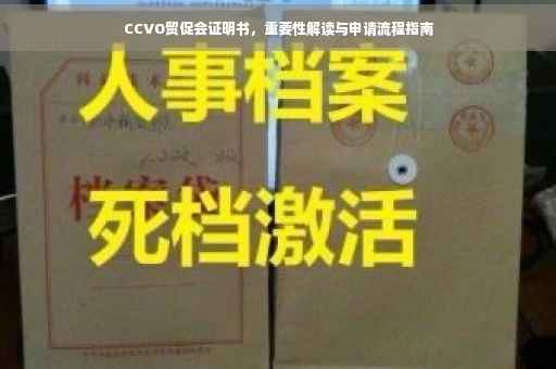 CCVO贸促会证明书，重要性解读与申请流程指南