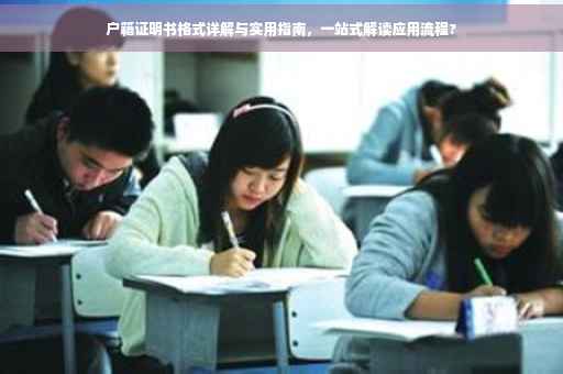 户籍证明书格式详解与实用指南，一站式解读应用流程?