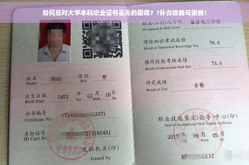 如何应对大学本科毕业证书丢失的困境？?补办攻略与策略！