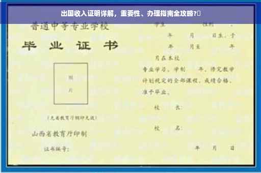 出国收入证明详解，重要性、办理指南全攻略?✨