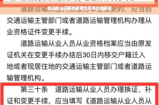 自证收入证明的重要性及其价值解析