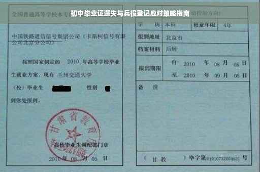 初中毕业证遗失与兵役登记应对策略指南