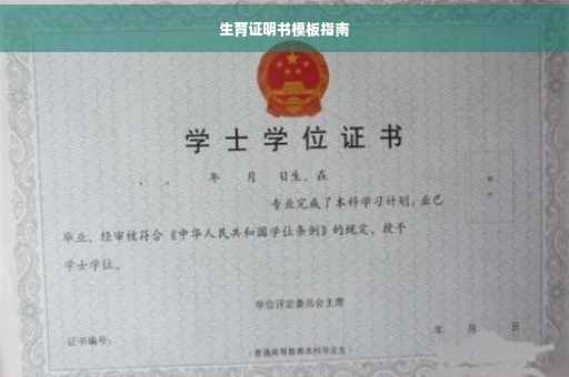 生育证明书模板指南