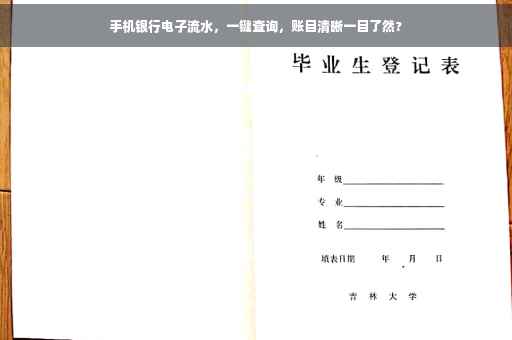 手机银行电子流水，一键查询，账目清晰一目了然?