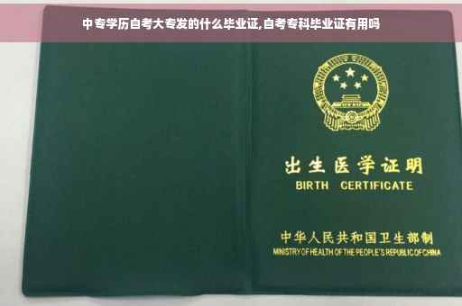 中专学历自考大专发的什么毕业证,自考专科毕业证有用吗