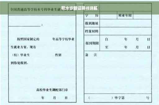 积水诊断证明书详解