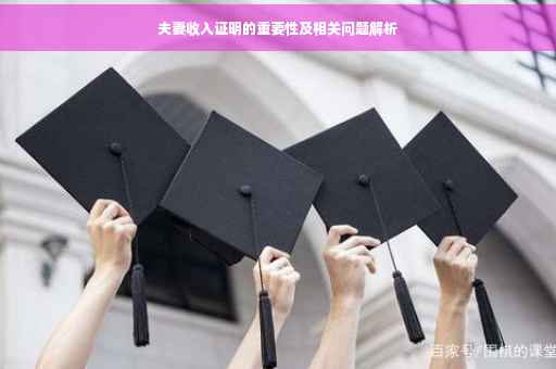 夫妻收入证明的重要性及相关问题解析