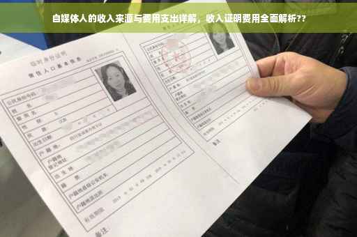 自媒体人的收入来源与费用支出详解，收入证明费用全面解析??