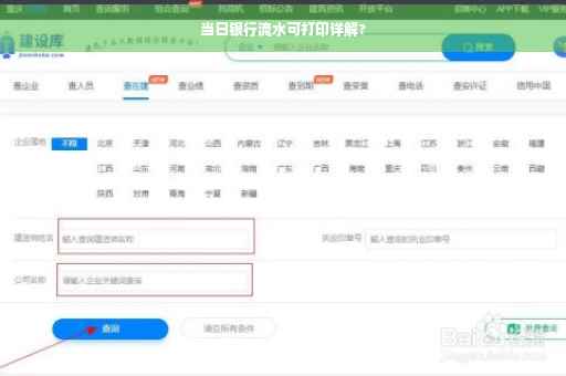 当日银行流水可打印详解?